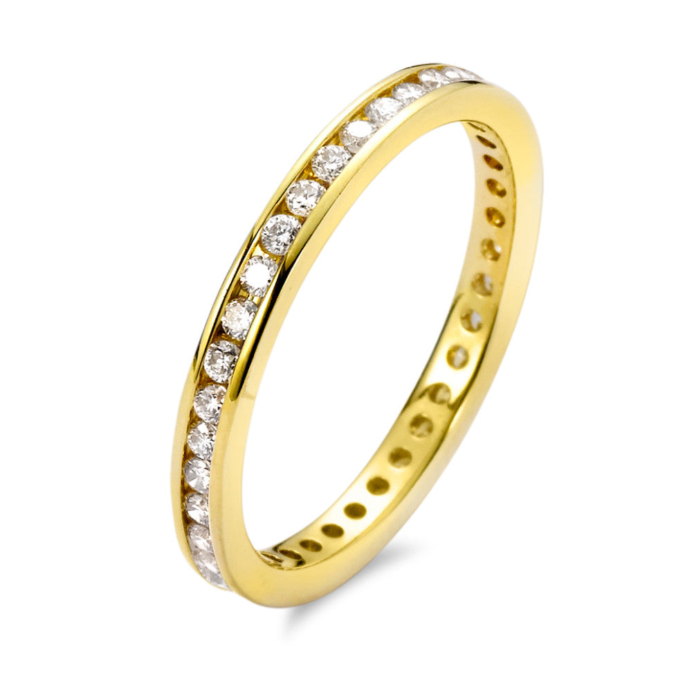 Memória gyűrű 750/18 K sárga arany Gyémánt 0.50 ct, 38 Kövek, w-si
