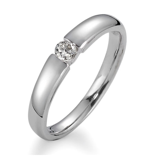Szoliter gyűrű 750/18 K fehér arany Gyémánt 0.15 ct, vsi