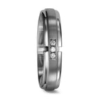Partnergyűrű 950 palládium Gyémánt 0.03 ct, 3 Kövek, tw-si