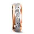Partnergyűrű 750/18 K fehér arany, 750/18 K vörös arany Gyémánt 0.02 ct, w-si