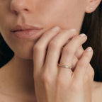 Memória gyűrű 750/18 K sárga arany Gyémánt 0.25 ct, 50 Kövek, w-si