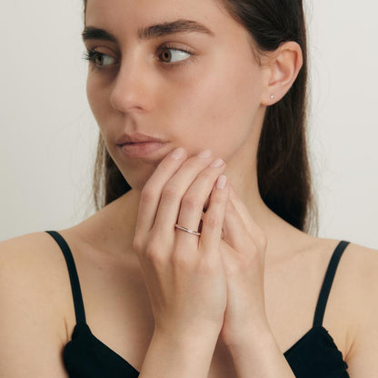 Memória gyűrű 750/18 K vörös arany Gyémánt 0.25 ct, 50 Kövek, w-si