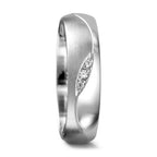 Partnergyűrű 750/18 K fehér arany Gyémánt 0.02 ct, 3 Kövek, tw-vsi