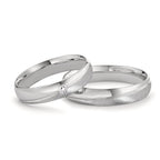 Partnergyűrű 750/18 K fehér arany Gyémánt 0.04 ct, tw-vsi