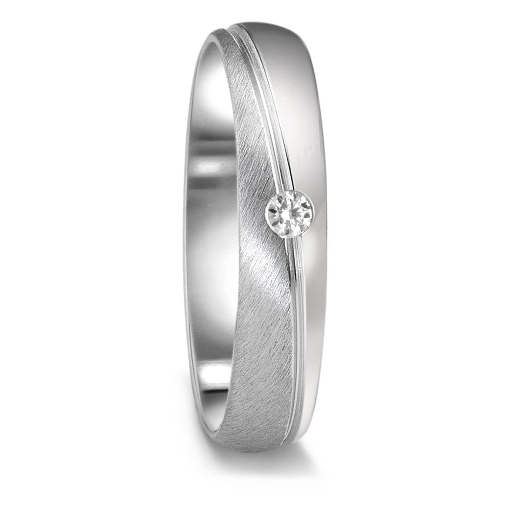 Partnergyűrű 750/18 K fehér arany Gyémánt 0.04 ct, tw-vsi