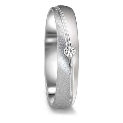 Partnergyűrű 750/18 K fehér arany Gyémánt 0.04 ct, tw-vsi