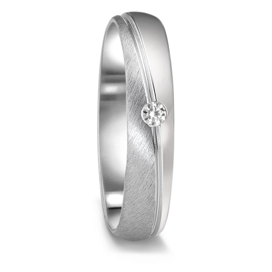 Partnergyűrű 750/18 K fehér arany Gyémánt 0.04 ct, tw-vsi