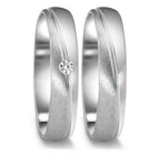 Partnergyűrű 750/18 K fehér arany Gyémánt 0.04 ct, tw-vsi
