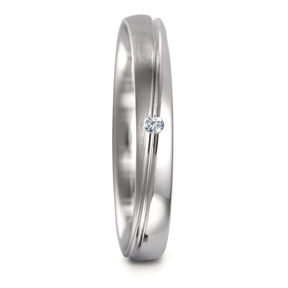 Partnergyűrű 750/18 K fehér arany Gyémánt 0.02 ct, tw-vsi