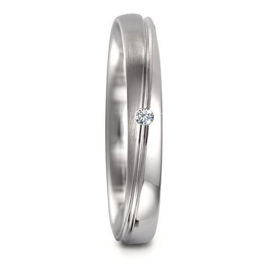 Partnergyűrű 750/18 K fehér arany Gyémánt 0.02 ct, tw-vsi