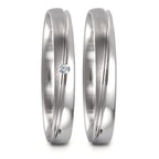 Partnergyűrű 750/18 K fehér arany Gyémánt 0.02 ct, tw-vsi