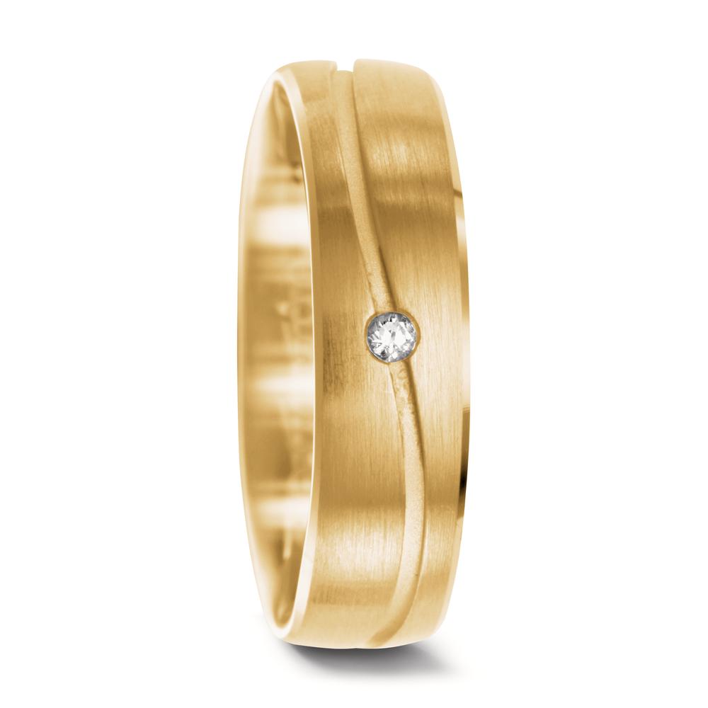 Partnergyűrű 750/18 K sárga arany Gyémánt 0.02 ct, w-si