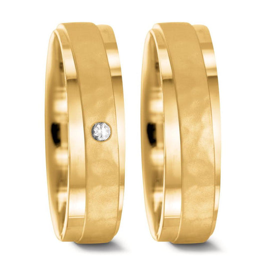 Partnergyűrű 750/18 K sárga arany Gyémánt 0.037 ct, w-si