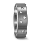 Partnergyűrű 950 palládium Gyémánt 0.065 ct, 5 Kövek, tw-si
