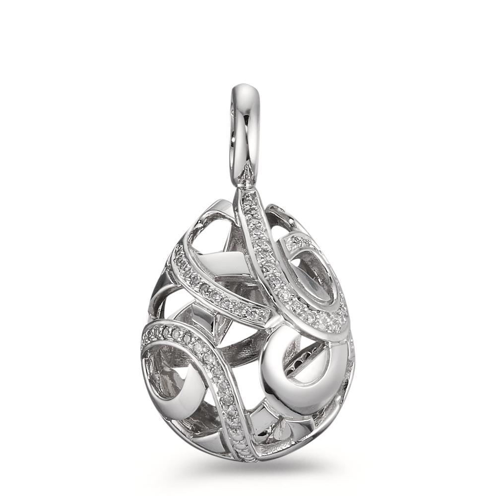 Medál 750/18 K fehér arany Gyémánt 0.30 ct, 62 Kövek, w-si