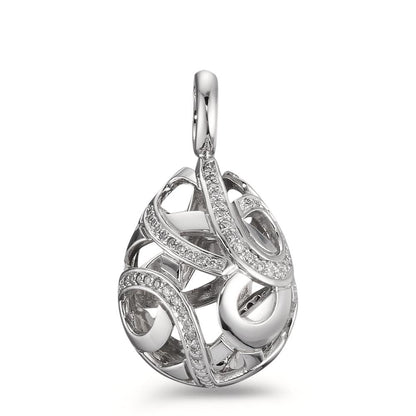 Medál 750/18 K fehér arany Gyémánt 0.30 ct, 62 Kövek, w-si