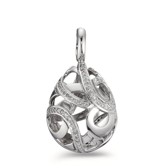 Medál 750/18 K fehér arany Gyémánt 0.30 ct, 62 Kövek, w-si