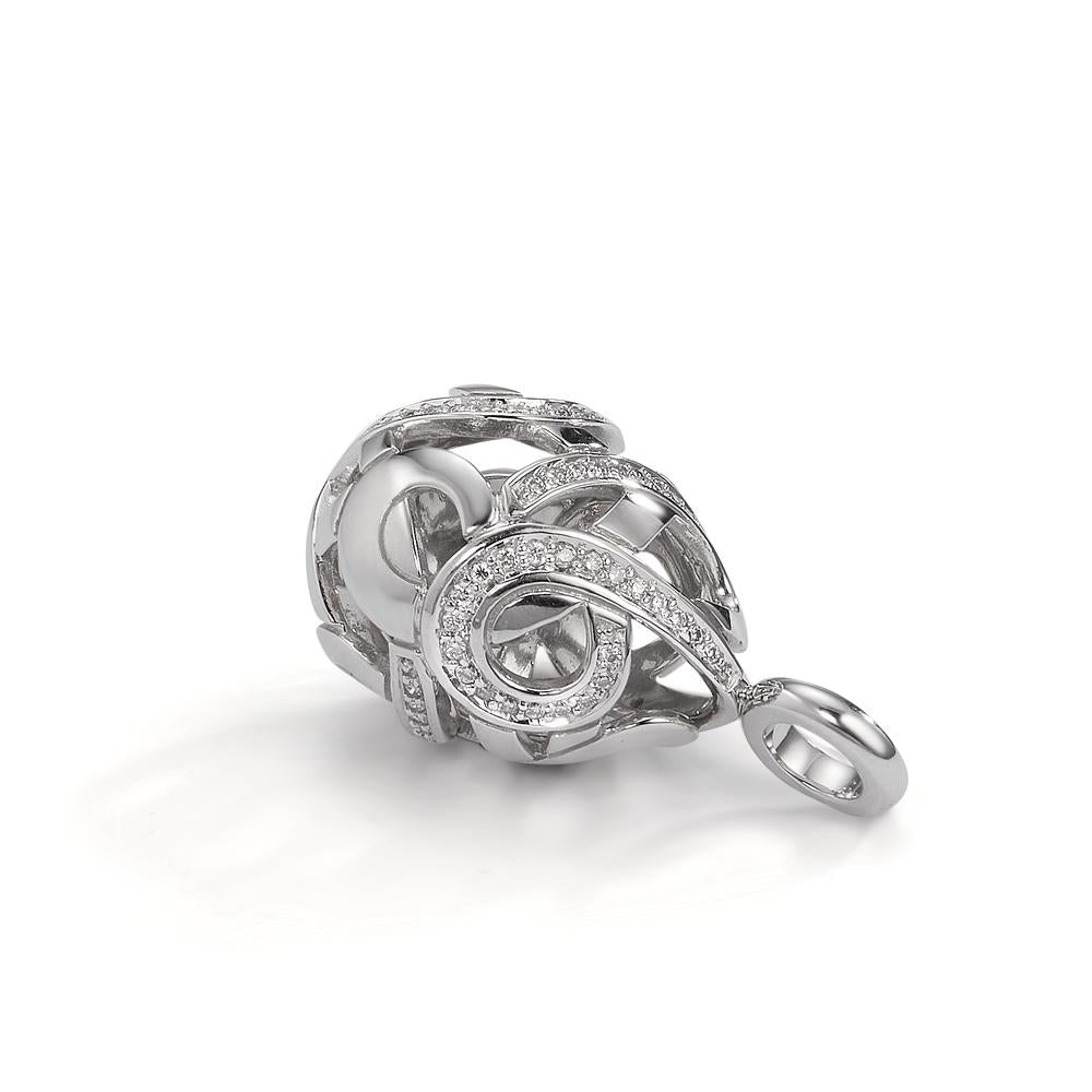 Medál 750/18 K fehér arany Gyémánt 0.30 ct, 62 Kövek, w-si