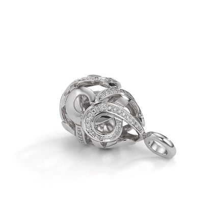 Medál 750/18 K fehér arany Gyémánt 0.30 ct, 62 Kövek, w-si