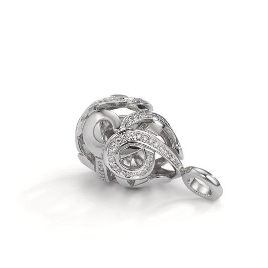 Medál 750/18 K fehér arany Gyémánt 0.30 ct, 62 Kövek, w-si