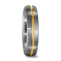Gyűrű 950 palládium, 750/18 K sárga arany Gyémánt 0.02 ct, 4 Kövek, tw-vsi