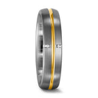Gyűrű 950 palládium, 750/18 K sárga arany Gyémánt 0.02 ct, 4 Kövek, tw-vsi