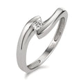 Gyűrű 750/18 K fehér arany Gyémánt 0.10 ct, p1