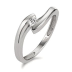 Gyűrű 750/18 K fehér arany Gyémánt 0.10 ct, p1
