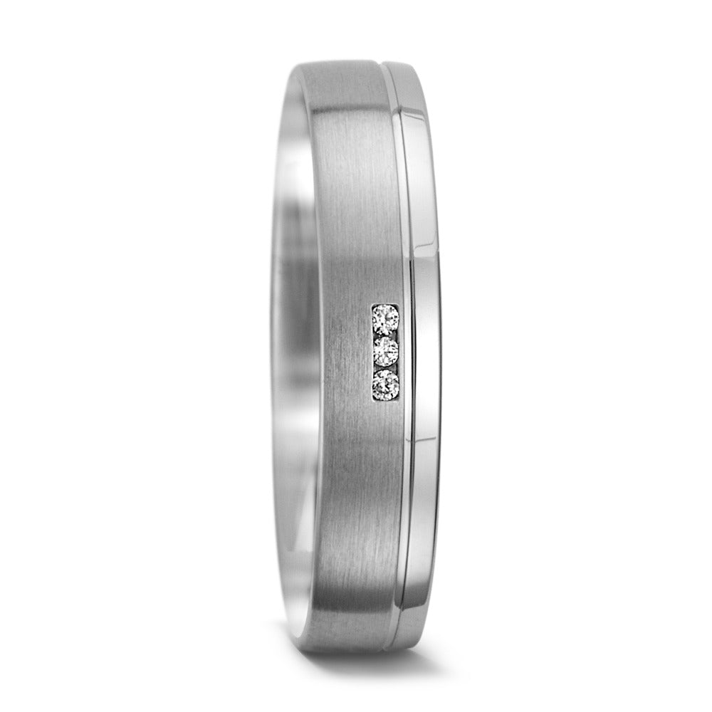 Partnergyűrű 750/18 K fehér arany Gyémánt 0.015 ct, 3 Kövek, w-si