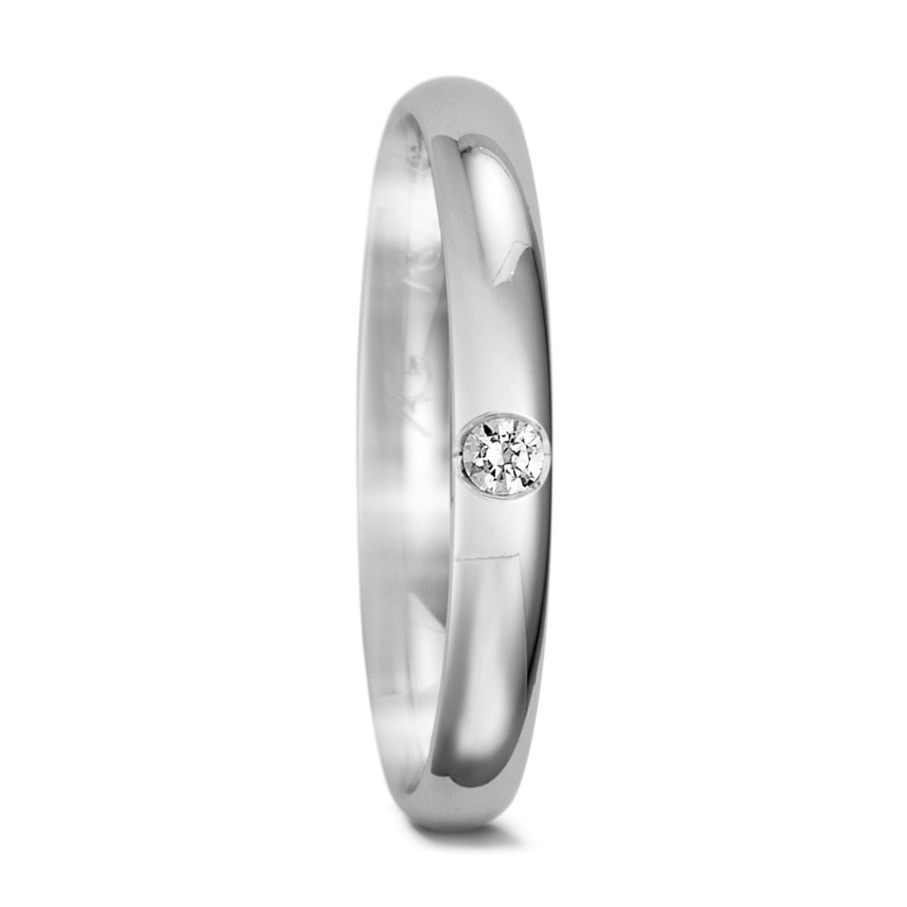 Partnergyűrű 750/18 K fehér arany Gyémánt 0.05 ct, w-si
