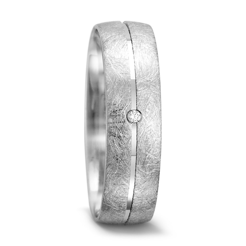 Partnergyűrű 750/18 K fehér arany Gyémánt 0.01 ct, tw-vsi