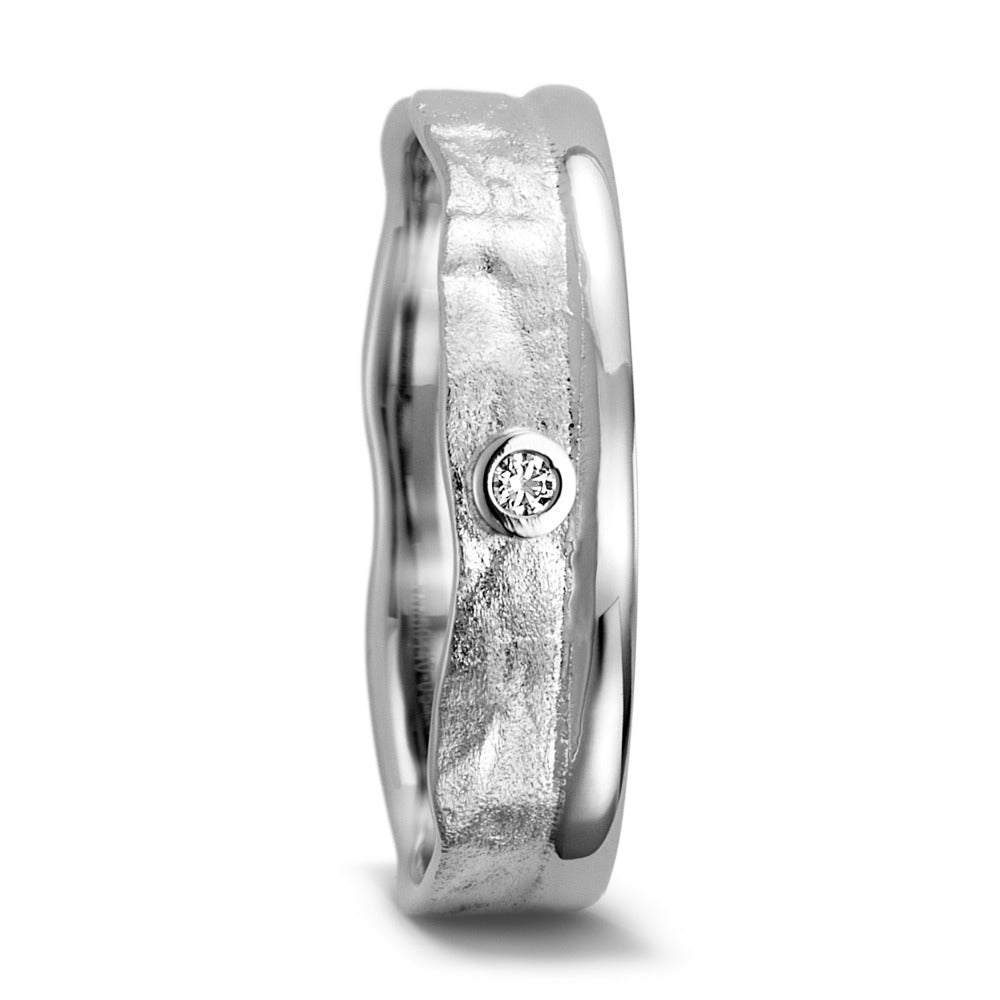Partnergyűrű 750/18 K fehér arany Gyémánt 0.025 ct, w-si