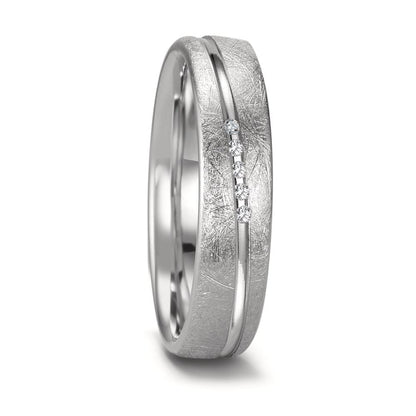 Partnergyűrű 750/18 K fehér arany Gyémánt 0.025 ct, 5 Kövek, tw-si