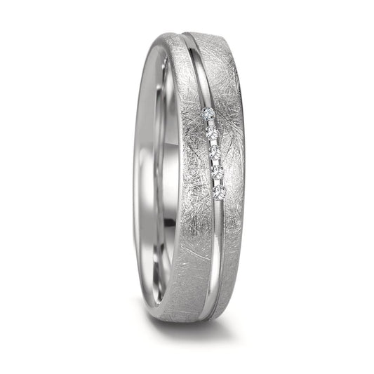 Partnergyűrű 750/18 K fehér arany Gyémánt 0.025 ct, 5 Kövek, tw-si