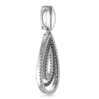 Medál 750/18 K fehér arany Gyémánt Fekete, 0.52 ct, 104 Kövek, Briliáns, tw-vsi