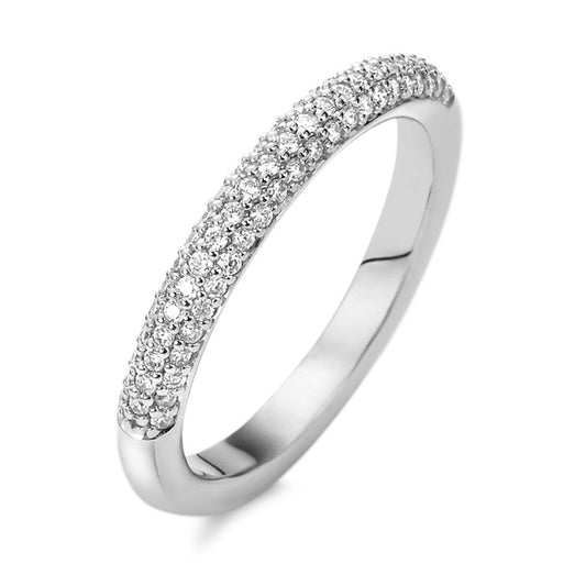 Gyűrű 750/18 K fehér arany Gyémánt Fehér, 0.25 ct, 68 Kövek, Briliáns, tw-vsi