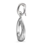 Medál 750/18 K fehér arany Gyémánt Fehér, 0.19 ct, 38 Kövek, Briliáns, w-si