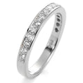 Memória gyűrű 750/18 K fehér arany Gyémánt Fehér, 0.50 ct, 17 Kövek, Briliáns, w-si