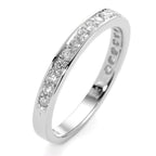 Memória gyűrű 750/18 K fehér arany Gyémánt Fehér, 0.33 ct, 19 Kövek, Briliáns, w-si