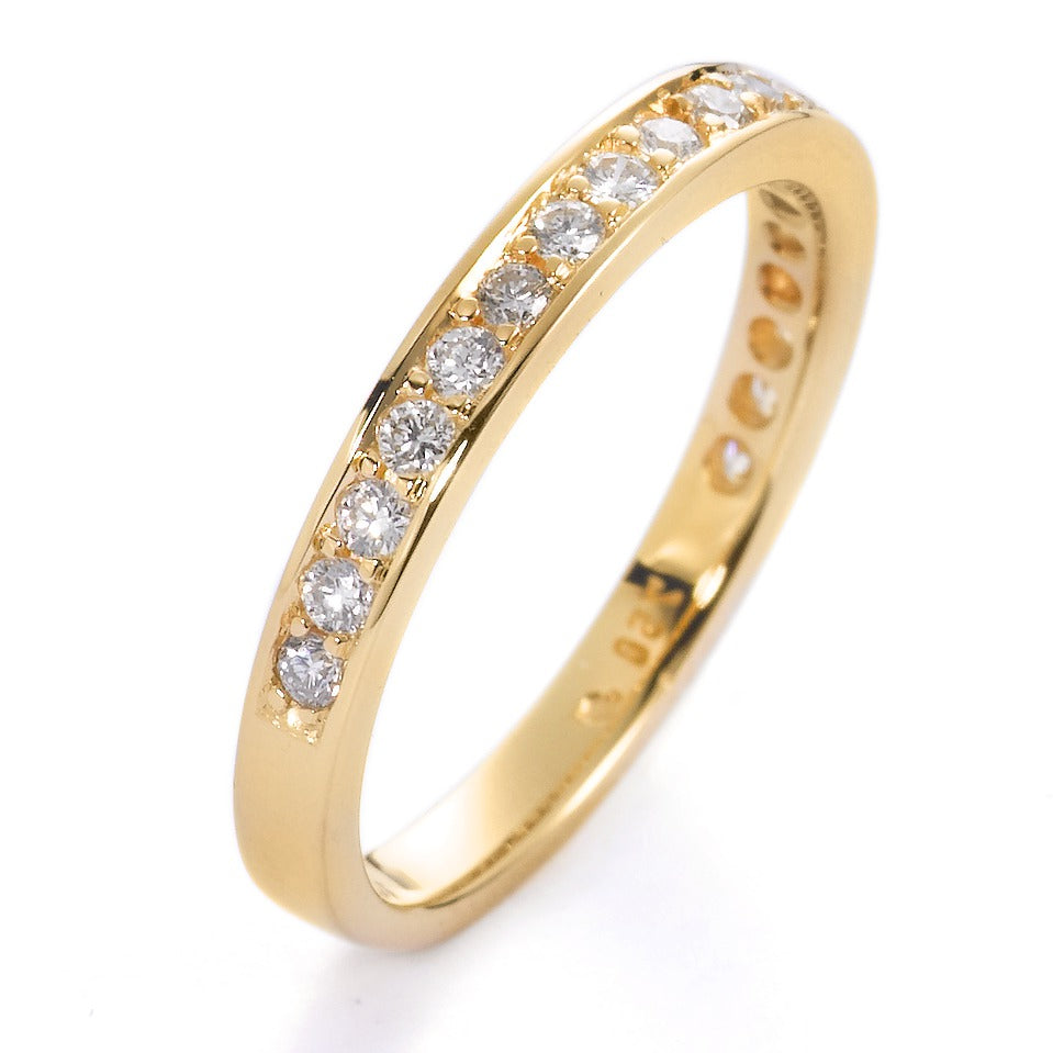 Memória gyűrű 750/18 K sárga arany Gyémánt Fehér, 0.33 ct, 19 Kövek, Briliáns, w-si
