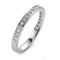 Memória gyűrű 750/18 K fehér arany Gyémánt Fehér, 0.25 ct, 21 Kövek, Briliáns, w-si