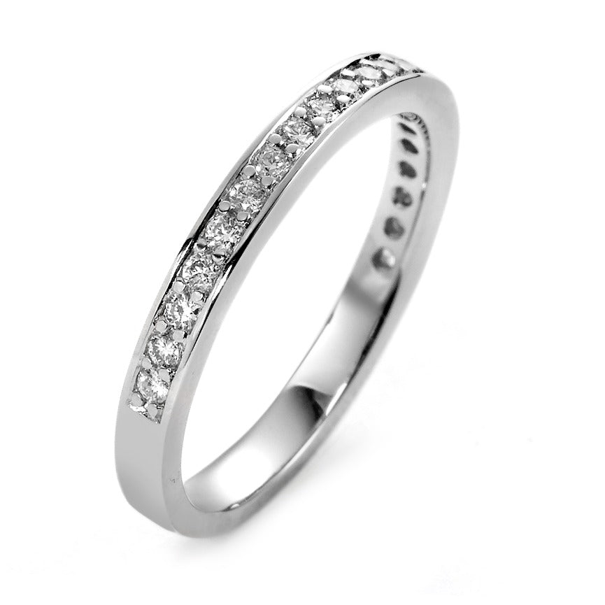 Memória gyűrű 750/18 K fehér arany Gyémánt Fehér, 0.25 ct, 21 Kövek, Briliáns, w-si