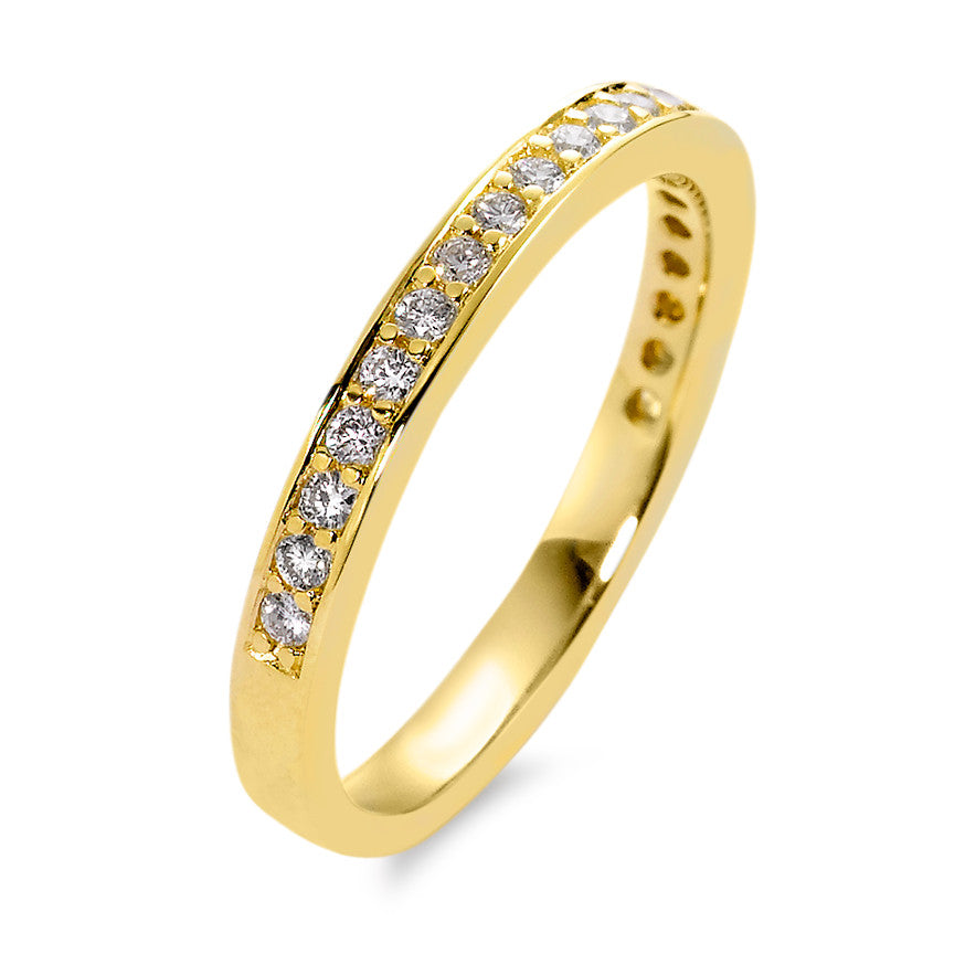 Memória gyűrű 750/18 K sárga arany Gyémánt Fehér, 0.25 ct, 21 Kövek, Briliáns, w-si