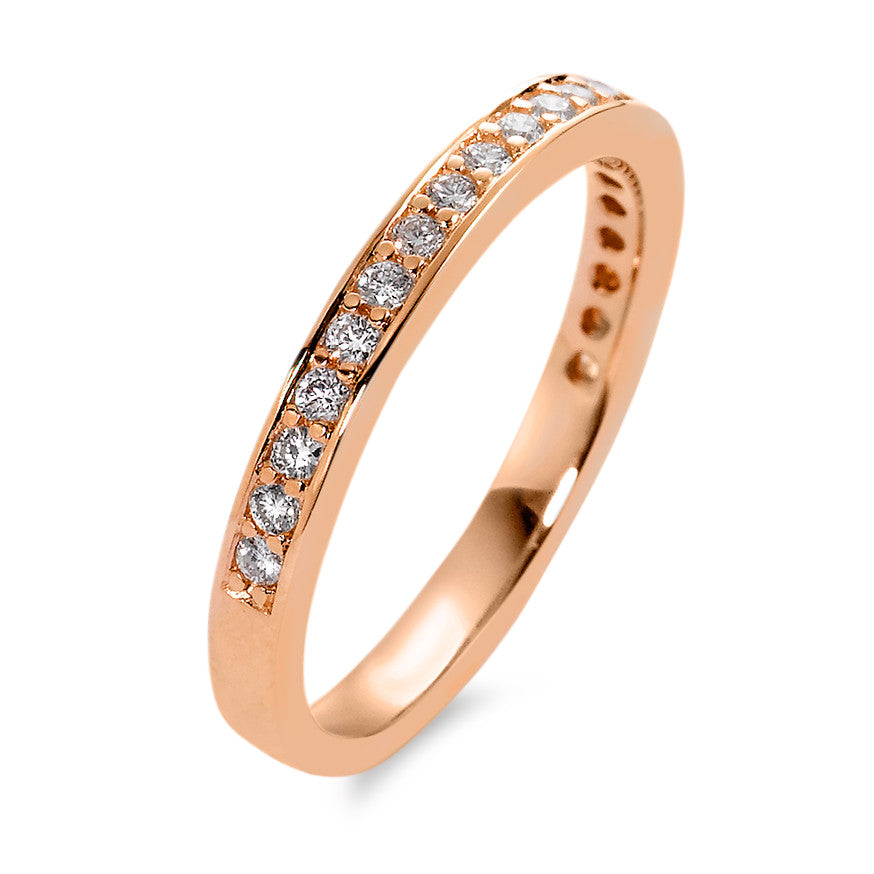 Memória gyűrű 750/18 K vörös arany Gyémánt Fehér, 0.25 ct, 21 Kövek, Briliáns, w-si