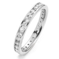 Memória gyűrű 750/18 K fehér arany Gyémánt Fehér, 0.65 ct, 30 Kövek, Briliáns, w-si