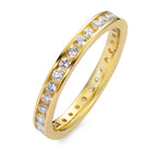 Memória gyűrű 750/18 K sárga arany Gyémánt Fehér, 0.65 ct, 34 Kövek, Briliáns, w-si