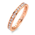 Memória gyűrű 750/18 K vörös arany Gyémánt Fehér, 0.65 ct, 34 Kövek, Briliáns, w-si