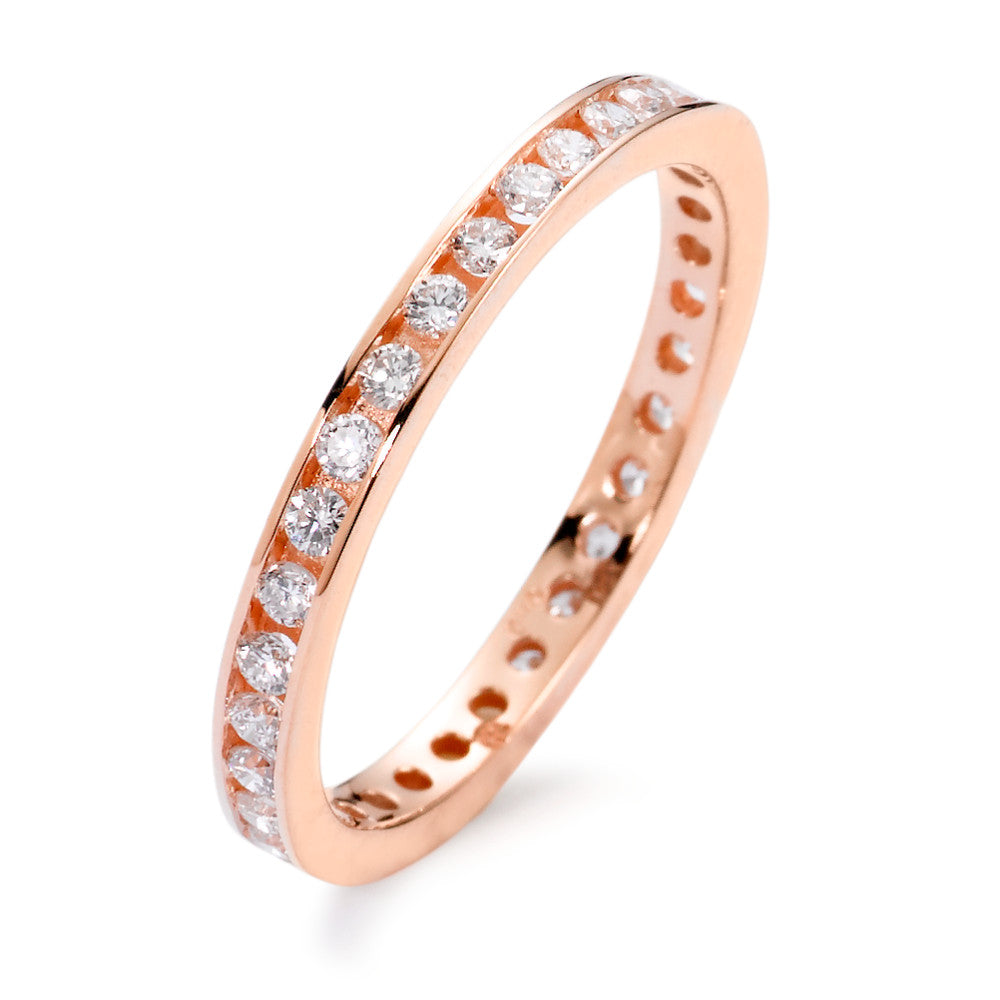 Memória gyűrű 750/18 K vörös arany Gyémánt Fehér, 0.50 ct, 42 Kövek, Briliáns, w-si