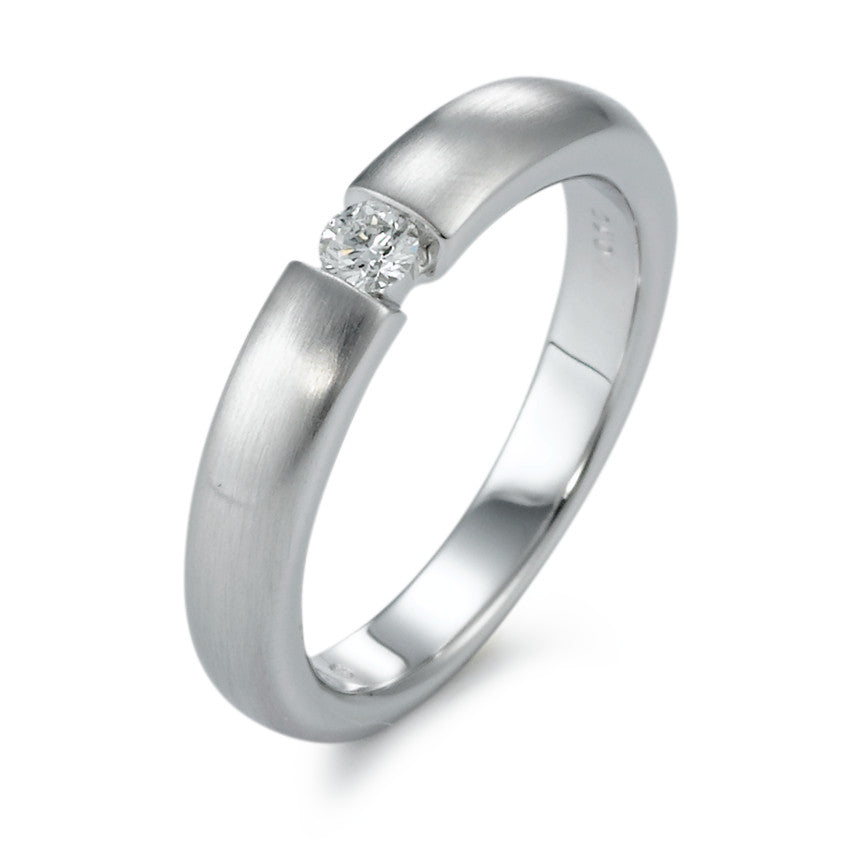 Szoliter gyűrű 750/18 K fehér arany Gyémánt Fehér, 0.10 ct, Briliáns, w-si