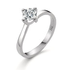 Szoliter gyűrű 750/18 K fehér arany Gyémánt Fehér, 0.25 ct, Briliáns, w-si